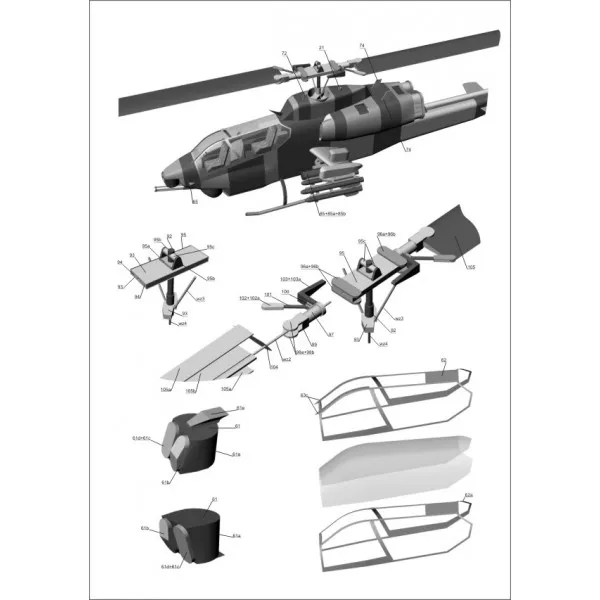 Papierový model - AH-1W Super Cobra